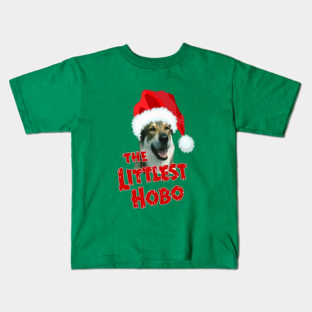 The Littlest Hobo - Xmas Edition - 60s Kids Tv Show Kids T-Shirt by wildzerouk